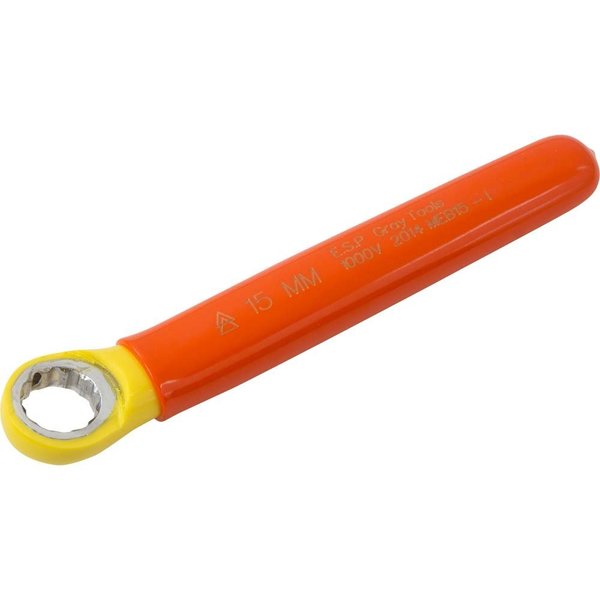 Gray Tools Combination Wrench 15mm, 1000V Insulated MEB15-I